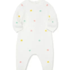 Little Me Baby One-Pieces*- Pastel Dots Coverall, Ivory