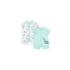 Little Me Baby Sets*- 2Pk Baby Boy Dinos Rompers