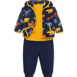 Little Me Baby Sets*- 3Pk Baby Boy Woodland Infant Sherpa Set