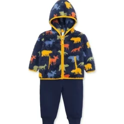 Little Me Baby Sets*- 3Pk Baby Boy Woodland Infant Sherpa Set