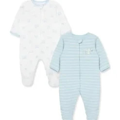 Little Me Baby Sleepwear*- 2Pk Baby Boy Wonder Footies Blue