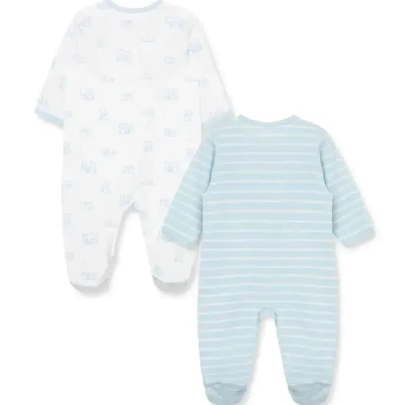 Little Me Baby Sleepwear*- 2Pk Baby Boy Wonder Footies Blue