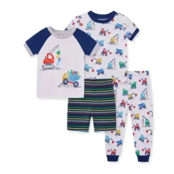 Little Me Baby Sets*- 4Pk Baby Boys Construction Pajama Set