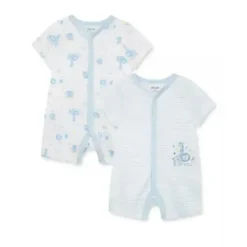 Little Me Baby Sets*- 2Pk Baby Boys Safari Rompers