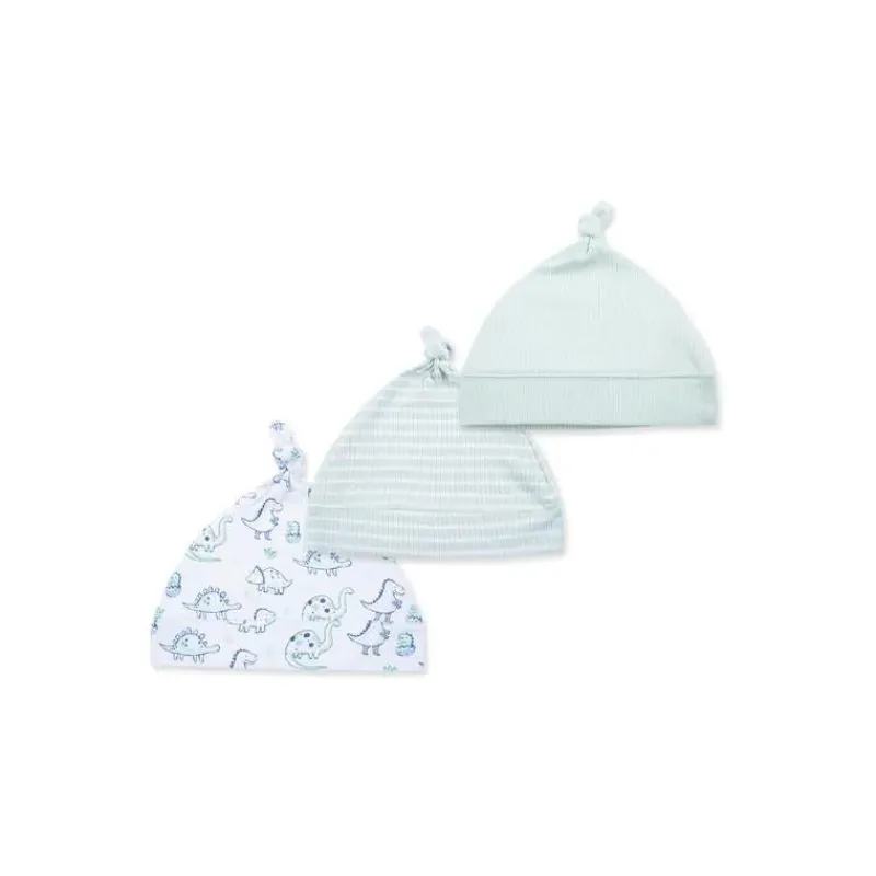 Little Me Baby Hats*- 3Pk Baby Dino Hat Set