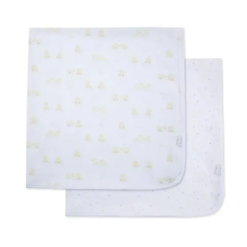 Little Me Blankets & Quilts*- 2Pk Baby Ducks Receiving Blankets