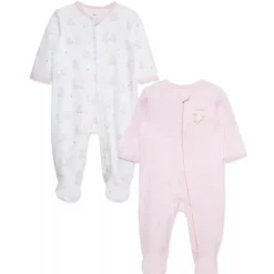 Little Me Baby Sleepwear*- 2Pk Baby Footies Cuddly Pink