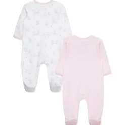 Little Me Baby Sleepwear*- 2Pk Baby Footies Cuddly Pink