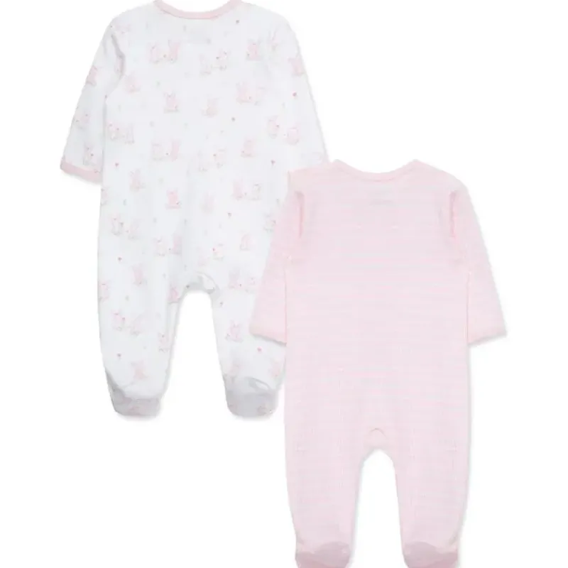 Little Me Baby Sleepwear*- 2Pk Baby Footies Cuddly Pink
