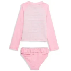 Little Me Baby Swimming Clothes*- 2Pk Baby Girl Flamingo Long Sleeve Rashguard Pink