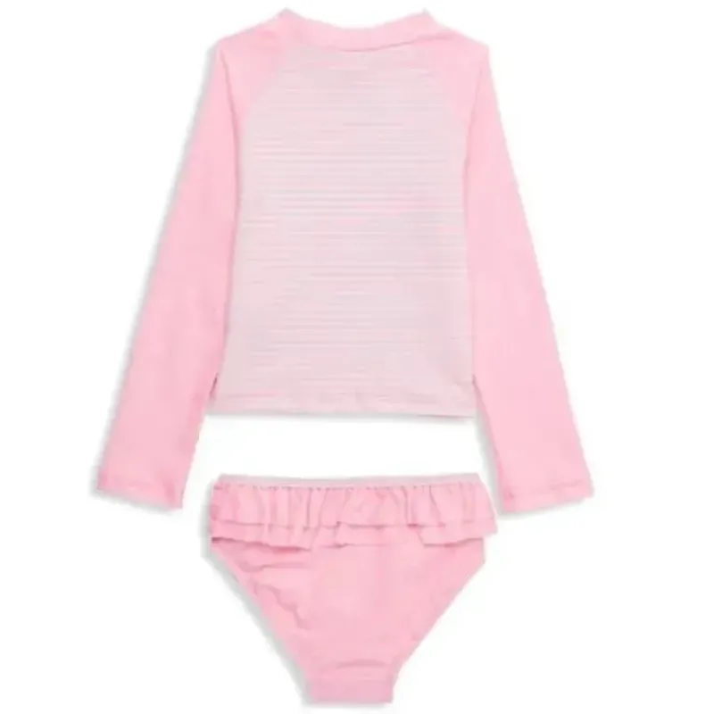 Little Me Baby Swimming Clothes*- 2Pk Baby Girl Flamingo Long Sleeve Rashguard Pink