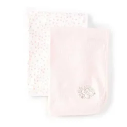Little Me Blankets & Quilts*- 2Pk Baby Girls Funny Bunnies Receiving Blankets