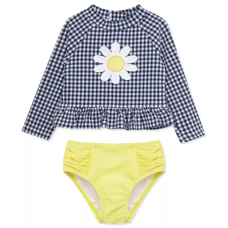 Little Me Baby Swimming Clothes*- 2Pk Baby Girls Gingham Rashguard Swim Set