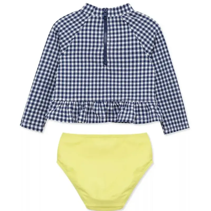 Little Me Baby Swimming Clothes*- 2Pk Baby Girls Gingham Rashguard Swim Set