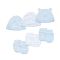 Little Me Baby Hats*- 6Pk Baby Snuggly Hat and Mitten Set