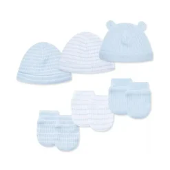 Little Me Baby Hats*- 6Pk Baby Snuggly Hat and Mitten Set