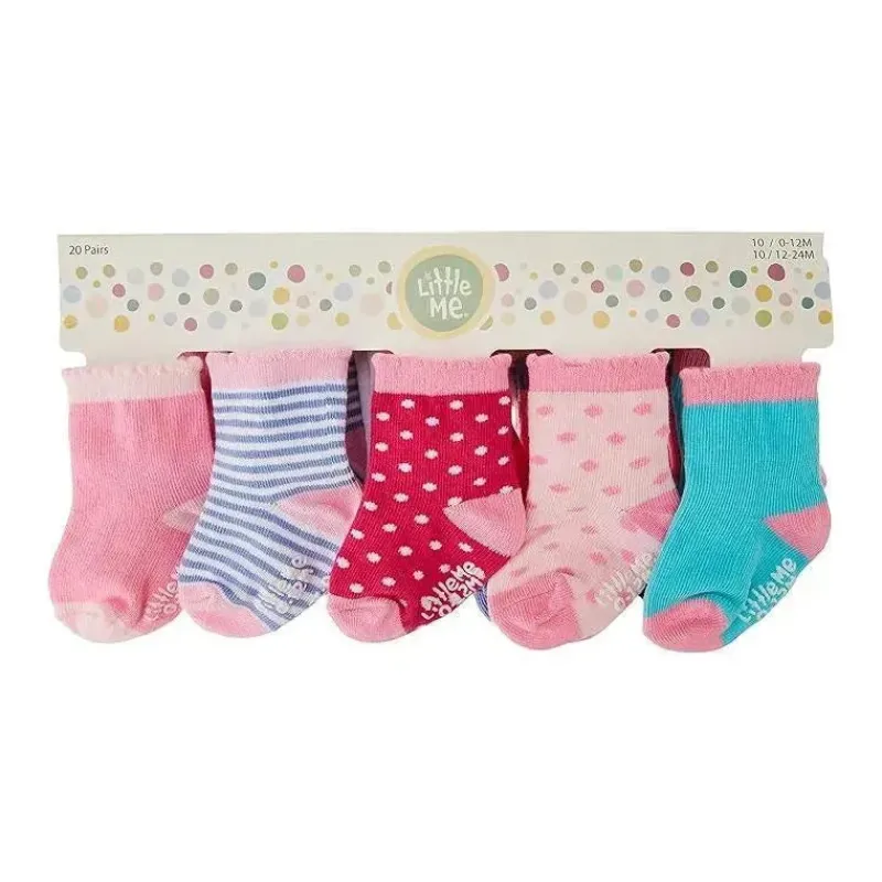 Little Me Baby Gloves & Socks*- 20Pk Baby Socks Fairytale, 12/24M