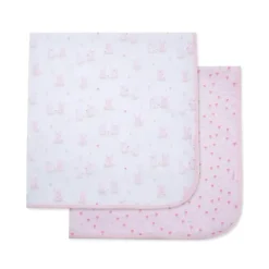 Little Me Blankets & Quilts*- 2Pk Cuddly Receiving Blankets
