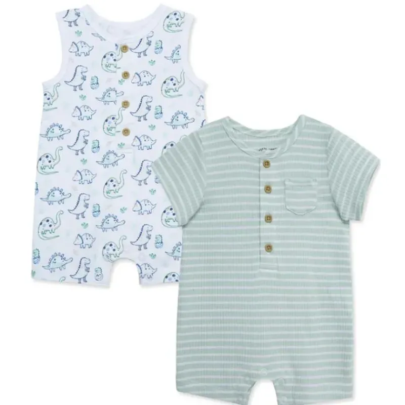 Little Me Baby One-Pieces*- 2Pk Dino Baby Romper Blue