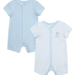 Little Me Baby One-Pieces*- 2Pk Safari Baby Boy Romper Blue