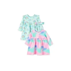 Little Me Dresses|Baby Dresses & Skirts*- Rainbow Knit Dress Set 2Pk, Aqua