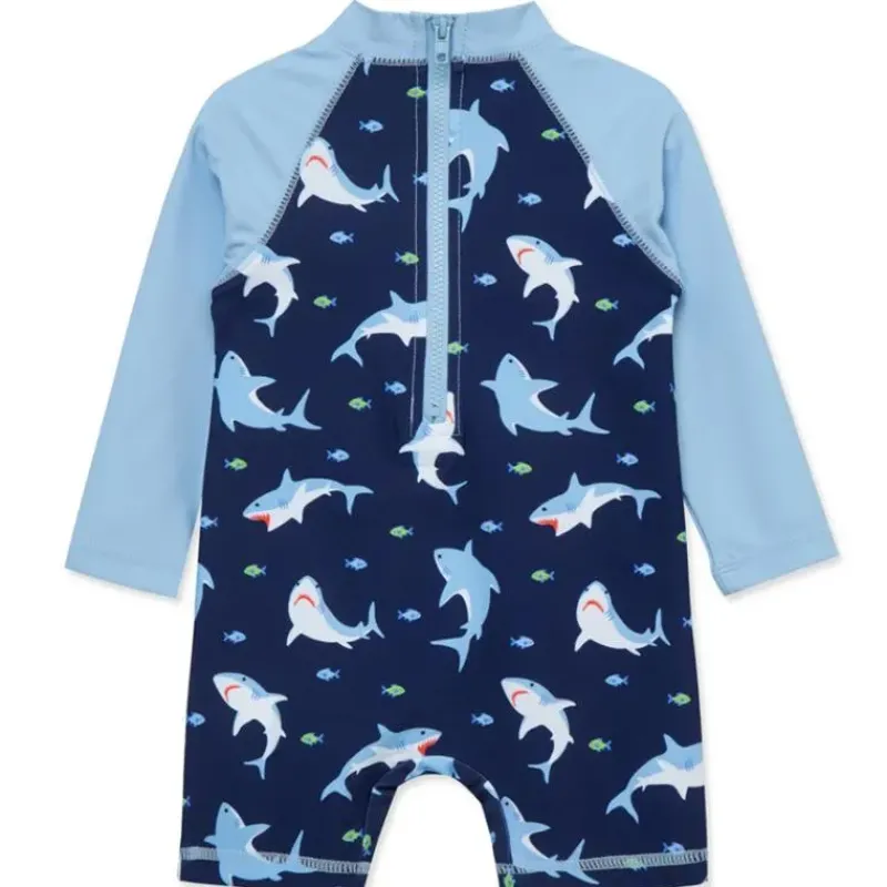 Little Me Baby Swimming Clothes*- Shark Long Sleeve Rashguard Suit