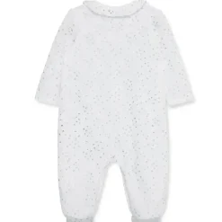 Little Me Baby One-Pieces*- Silver Hearts Footie, Ivory