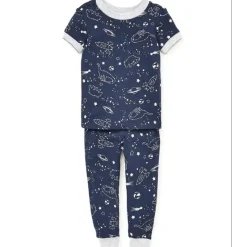 Little Me Baby Sets*- Stars 4 Pieces Cotton Pajamas, Pink Multi