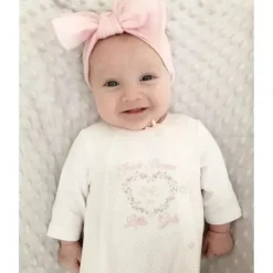 Little Me Baby One-Pieces*- Thank Heaven For Little Girls Footed One-Piece, Light Pink