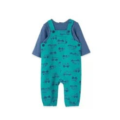 Little Me Baby Sets*- Trucks Overall Set, Teal