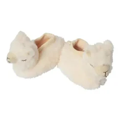 Little Me Baby Shoes*- Vanilla Cream Faux Fur Llama, 0/6M