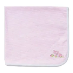 Little Me Blankets & Quilts*Baby Bunnies Receiving Blanket, Pink Stripe