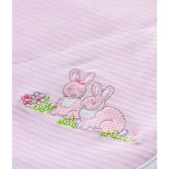 Little Me Blankets & Quilts*Baby Bunnies Receiving Blanket, Pink Stripe