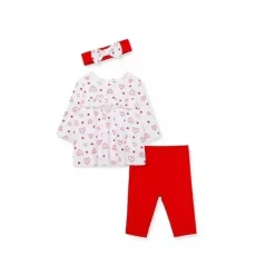 Little Me Baby Sets*Hearts Tunic Set - Red