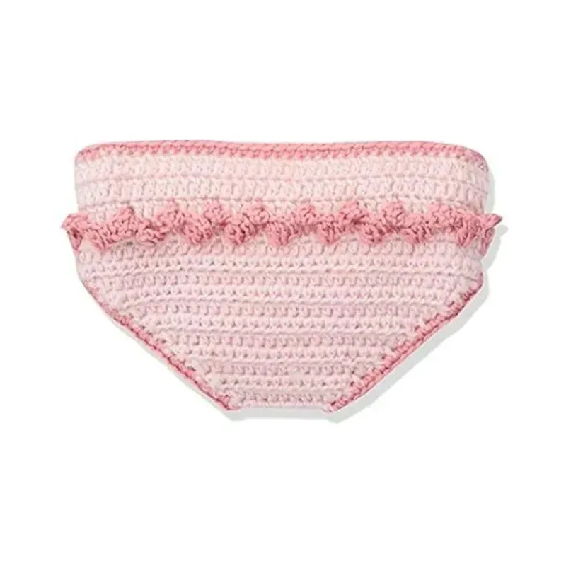 Little Me Baby Sets*2Pc Hand Crocheted Owl Hat & Diaper Cover - Pink