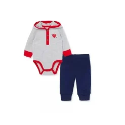 Little Me Baby Sets*Valentines Bodysuit Set - Navy