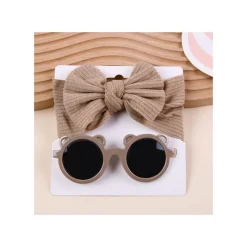 Little Trendy Baby Hair Accessories*- Baby Sunglasses And Headband Set, Color 11