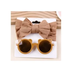 Little Trendy Baby Hair Accessories*- Baby Sunglasses And Headband Set, Color 2