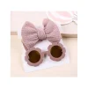 Little Trendy Baby Hair Accessories*- Baby Sunglasses And Headband Set, Pink
