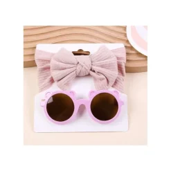 Little Trendy Baby Hair Accessories*- Baby Sunglasses And Headband Set, Color 5
