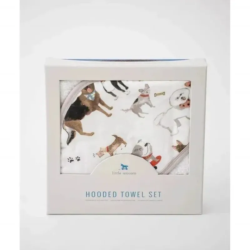 Little Unicorn Baby Bath Towels*- Cotton Hooded Towel Big Kid, Woof