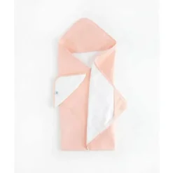 Little Unicorn Baby Bath Towels*- Cotton Infant Hooded Towel & Wash Cloth, Rose Petal
