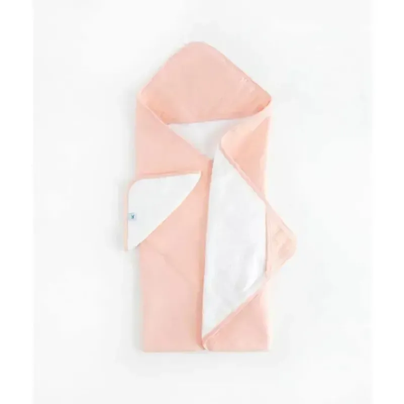 Little Unicorn Baby Bath Towels*- Cotton Infant Hooded Towel & Wash Cloth, Rose Petal
