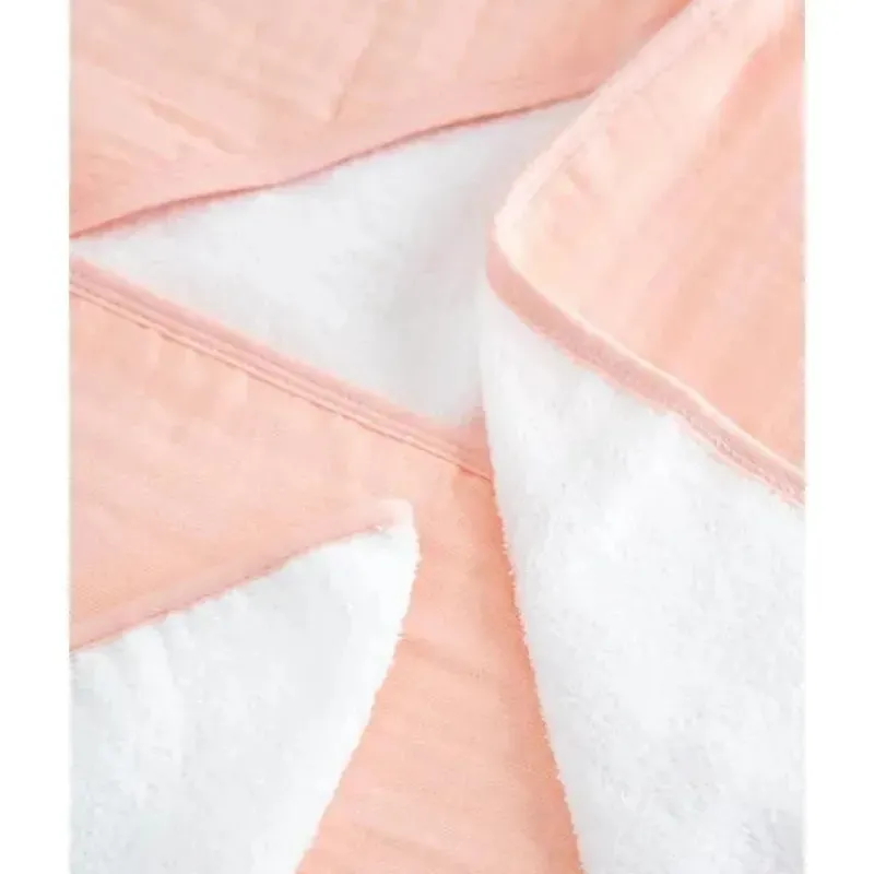 Little Unicorn Baby Bath Towels*- Cotton Infant Hooded Towel & Wash Cloth, Rose Petal