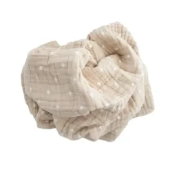 Little Unicorn Blankets & Quilts*- Cotton Muslin Baby Quilt, Taupe Cross