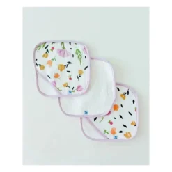 Little Unicorn Baby Washcloths*- Cotton Wash Cloth 3 Pack, Berry & Bloom
