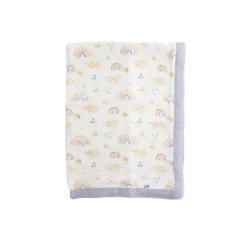Little Unicorn Blankets & Quilts*- Deluxe Muslin Baby Quilt, Rainbows & Raindrops