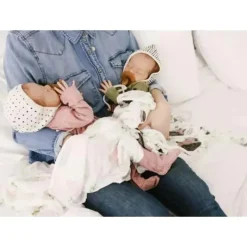 Little Unicorn Blankets & Quilts*- Deluxe Muslin Swaddle Single, Pink Peony
