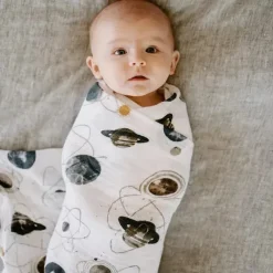 Little Unicorn Blankets & Quilts*- 3Pk Cotton Muslin Swaddle, Planetary 2