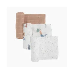 Little Unicorn Blankets & Quilts*- 3Pk Cotton Muslin Swaddle, Mermaids